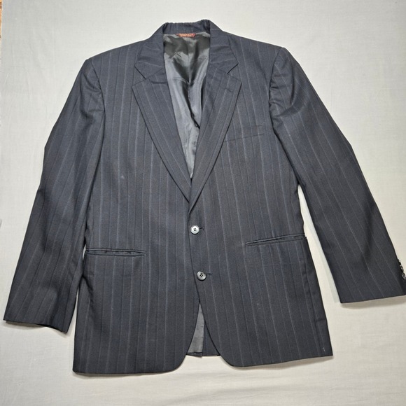 Cricketeer Other - Vintage Cricketeer Blazer 42R Navy Blue Pinstripe Two Button Sport Coat